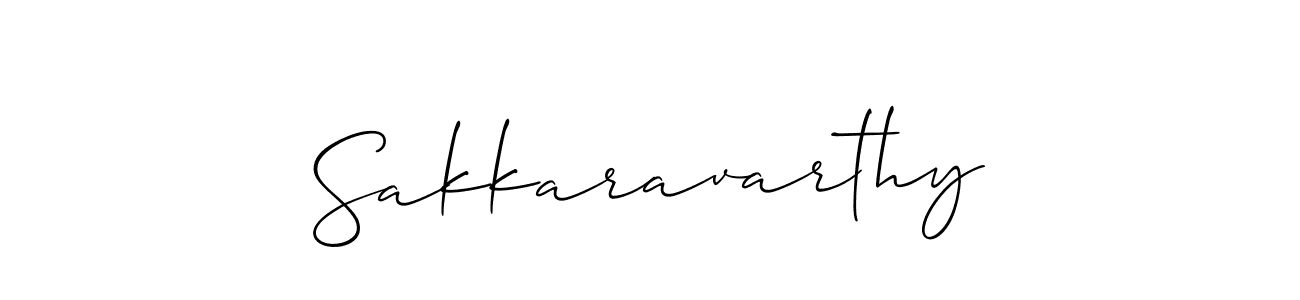 Create a beautiful signature design for name Sakkaravarthy. With this signature (Allison_Script) fonts, you can make a handwritten signature for free. Sakkaravarthy signature style 2 images and pictures png