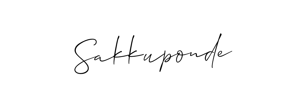Also we have Sakkuponde name is the best signature style. Create professional handwritten signature collection using Allison_Script autograph style. Sakkuponde signature style 2 images and pictures png