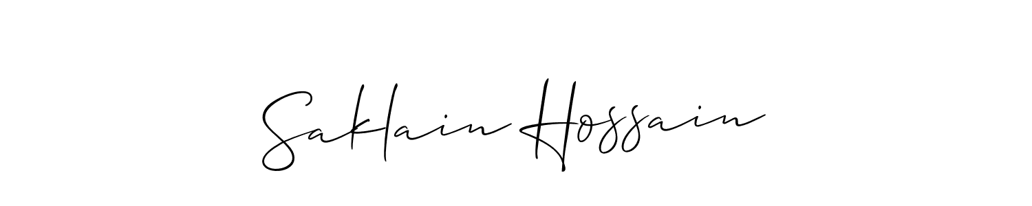 Once you've used our free online signature maker to create your best signature Allison_Script style, it's time to enjoy all of the benefits that Saklain Hossain name signing documents. Saklain Hossain signature style 2 images and pictures png