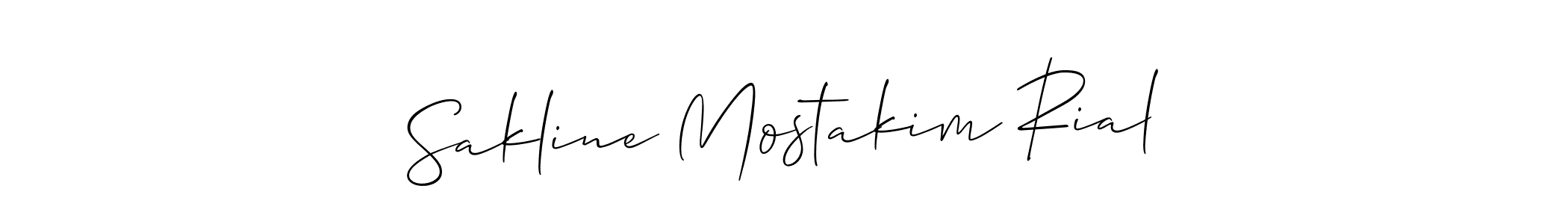 Check out images of Autograph of Sakline Mostakim Rial name. Actor Sakline Mostakim Rial Signature Style. Allison_Script is a professional sign style online. Sakline Mostakim Rial signature style 2 images and pictures png