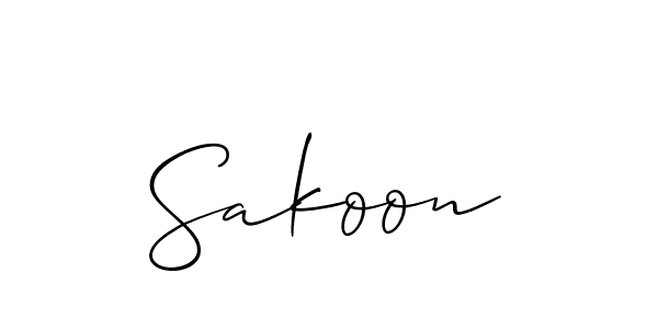 Make a beautiful signature design for name Sakoon. Use this online signature maker to create a handwritten signature for free. Sakoon signature style 2 images and pictures png