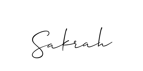 How to make Sakrah name signature. Use Allison_Script style for creating short signs online. This is the latest handwritten sign. Sakrah signature style 2 images and pictures png