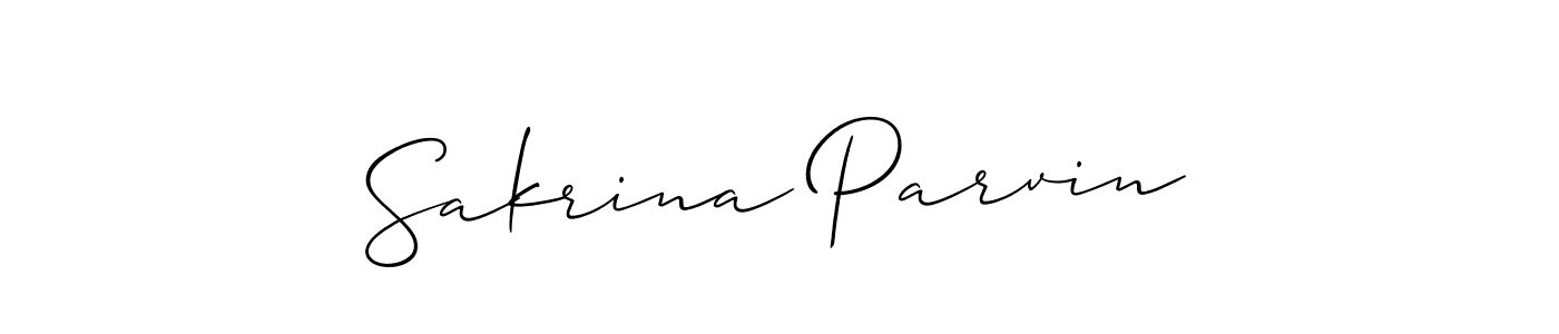 How to make Sakrina Parvin signature? Allison_Script is a professional autograph style. Create handwritten signature for Sakrina Parvin name. Sakrina Parvin signature style 2 images and pictures png