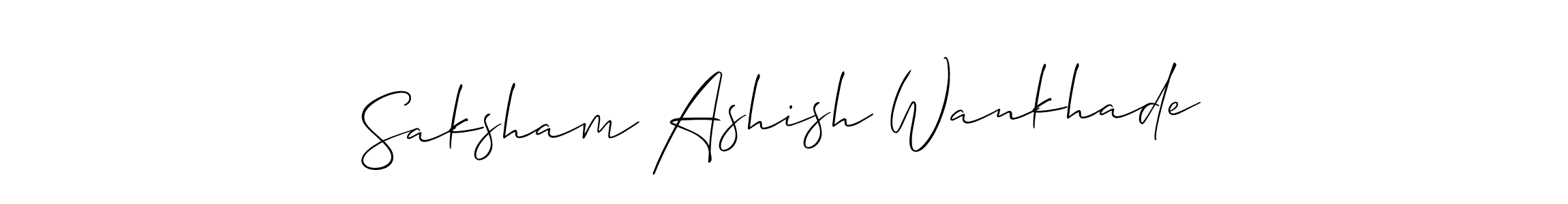 You can use this online signature creator to create a handwritten signature for the name Saksham Ashish Wankhade. This is the best online autograph maker. Saksham Ashish Wankhade signature style 2 images and pictures png