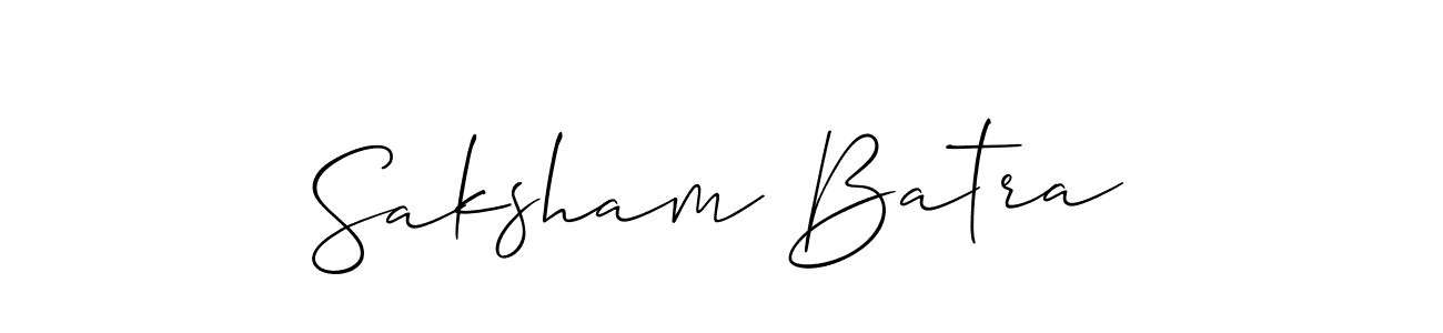 How to Draw Saksham Batra signature style? Allison_Script is a latest design signature styles for name Saksham Batra. Saksham Batra signature style 2 images and pictures png