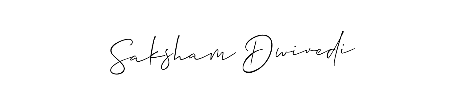 Also You can easily find your signature by using the search form. We will create Saksham Dwivedi name handwritten signature images for you free of cost using Allison_Script sign style. Saksham Dwivedi signature style 2 images and pictures png