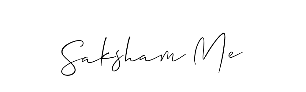 Make a beautiful signature design for name Saksham Me. Use this online signature maker to create a handwritten signature for free. Saksham Me signature style 2 images and pictures png