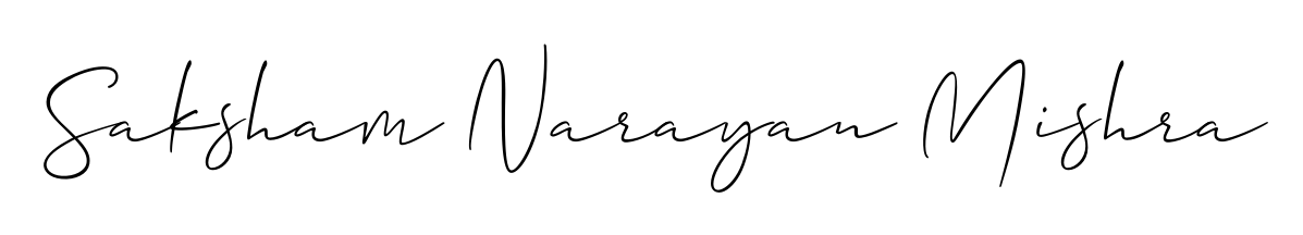 A dynamic signature style for Saksham Narayan Mishra using Allison_Script script. Designed to look authentic, handwritten, and professional. Saksham Narayan Mishra signature style 2 images and pictures png