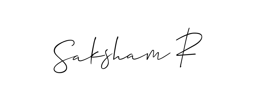 You can use this online signature creator to create a handwritten signature for the name Saksham R. This is the best online autograph maker. Saksham R signature style 2 images and pictures png