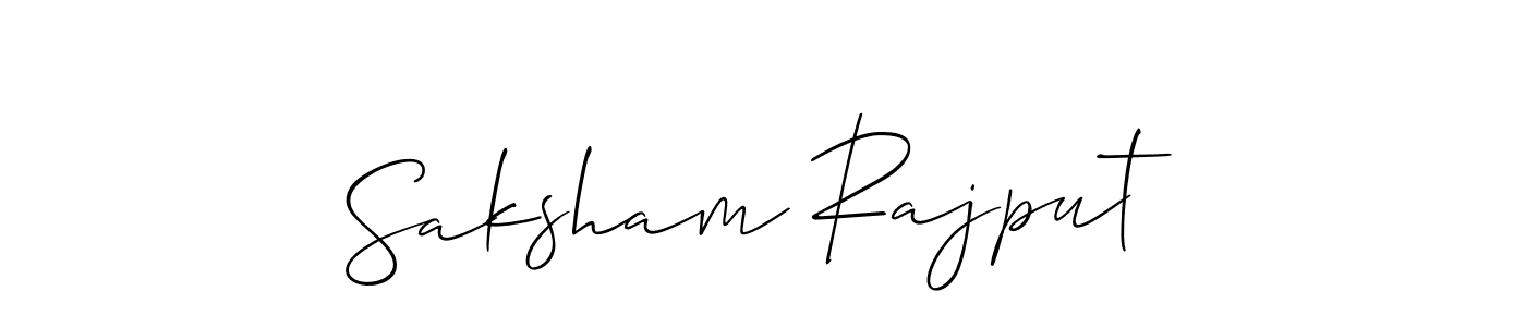 Use a signature maker to create a handwritten signature online. With this signature software, you can design (Allison_Script) your own signature for name Saksham Rajput. Saksham Rajput signature style 2 images and pictures png