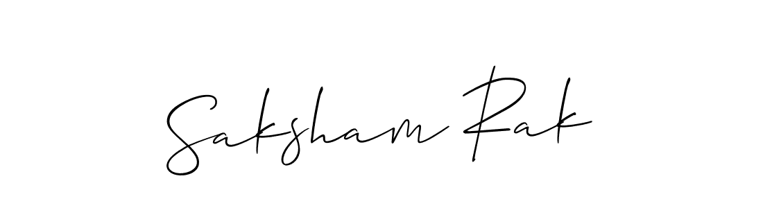 Make a short Saksham Rak signature style. Manage your documents anywhere anytime using Allison_Script. Create and add eSignatures, submit forms, share and send files easily. Saksham Rak signature style 2 images and pictures png