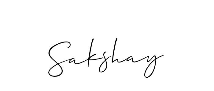 Also we have Sakshay name is the best signature style. Create professional handwritten signature collection using Allison_Script autograph style. Sakshay signature style 2 images and pictures png