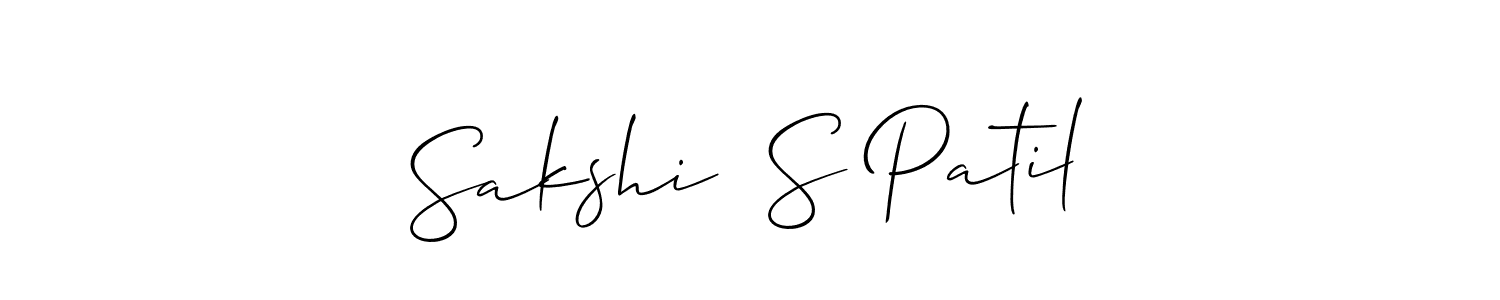 How to make Sakshi  S Patil name signature. Use Allison_Script style for creating short signs online. This is the latest handwritten sign. Sakshi  S Patil signature style 2 images and pictures png