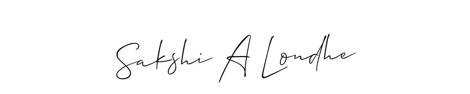 How to Draw Sakshi A Londhe signature style? Allison_Script is a latest design signature styles for name Sakshi A Londhe. Sakshi A Londhe signature style 2 images and pictures png