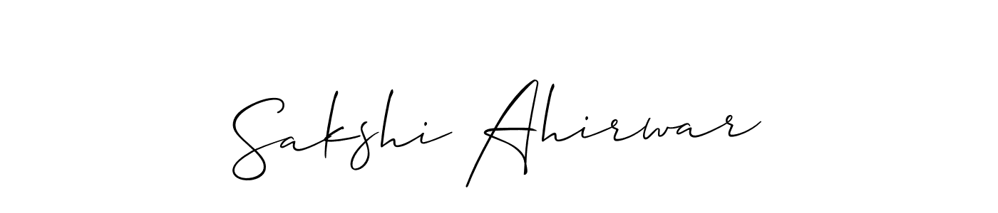 Create a beautiful signature design for name Sakshi Ahirwar. With this signature (Allison_Script) fonts, you can make a handwritten signature for free. Sakshi Ahirwar signature style 2 images and pictures png