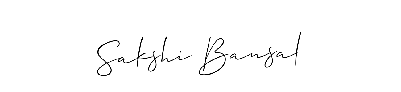 Also You can easily find your signature by using the search form. We will create Sakshi Bansal name handwritten signature images for you free of cost using Allison_Script sign style. Sakshi Bansal signature style 2 images and pictures png