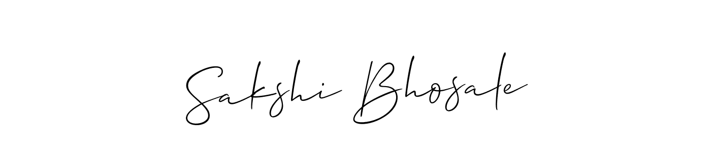 It looks lik you need a new signature style for name Sakshi Bhosale. Design unique handwritten (Allison_Script) signature with our free signature maker in just a few clicks. Sakshi Bhosale signature style 2 images and pictures png