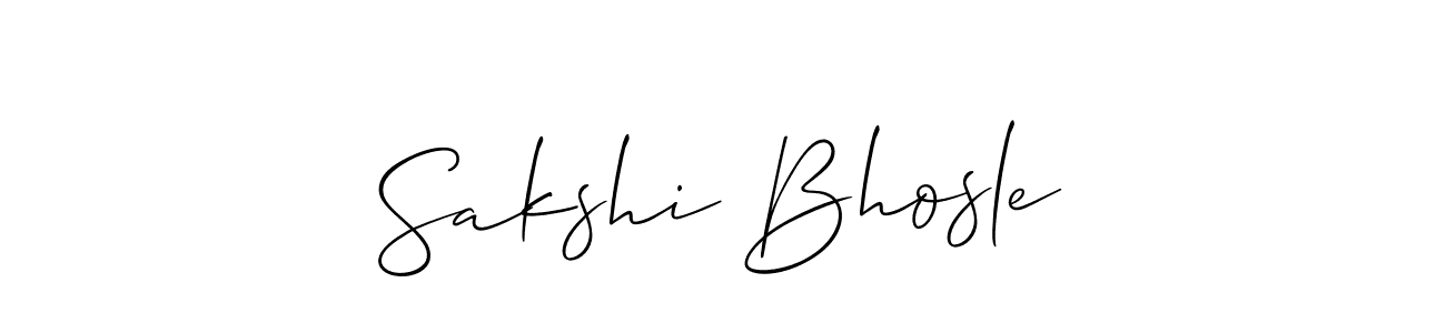 How to make Sakshi Bhosle name signature. Use Allison_Script style for creating short signs online. This is the latest handwritten sign. Sakshi Bhosle signature style 2 images and pictures png