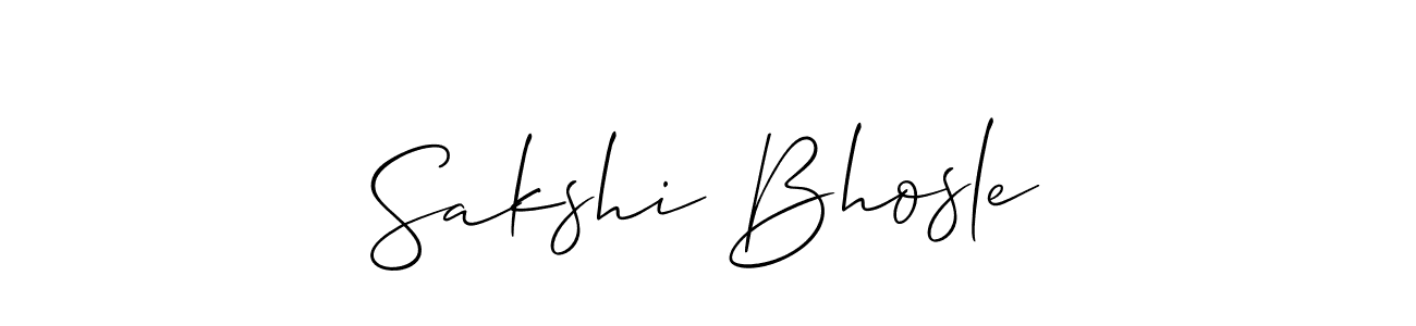 Make a beautiful signature design for name Sakshi Bhosle. With this signature (Allison_Script) style, you can create a handwritten signature for free. Sakshi Bhosle signature style 2 images and pictures png