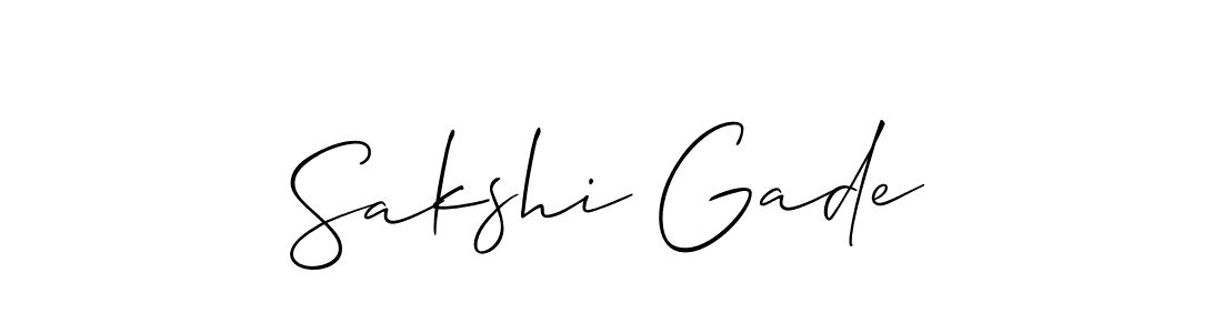 if you are searching for the best signature style for your name Sakshi Gade. so please give up your signature search. here we have designed multiple signature styles  using Allison_Script. Sakshi Gade signature style 2 images and pictures png