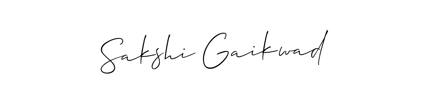 It looks lik you need a new signature style for name Sakshi Gaikwad. Design unique handwritten (Allison_Script) signature with our free signature maker in just a few clicks. Sakshi Gaikwad signature style 2 images and pictures png