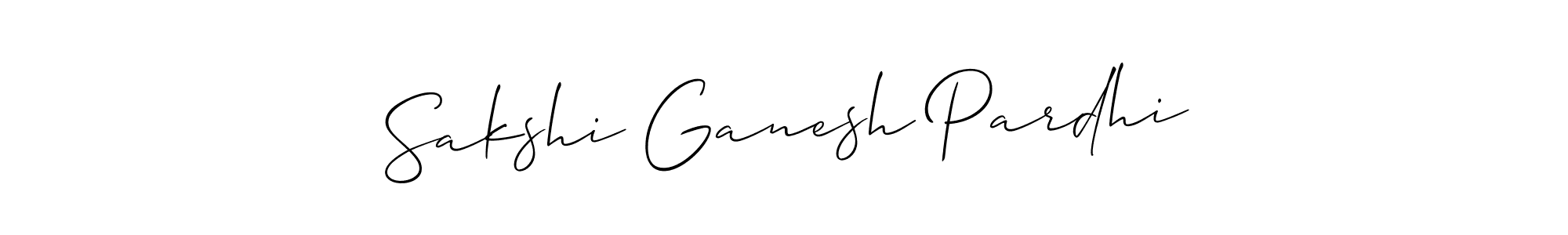 Design your own signature with our free online signature maker. With this signature software, you can create a handwritten (Allison_Script) signature for name Sakshi Ganesh Pardhi. Sakshi Ganesh Pardhi signature style 2 images and pictures png