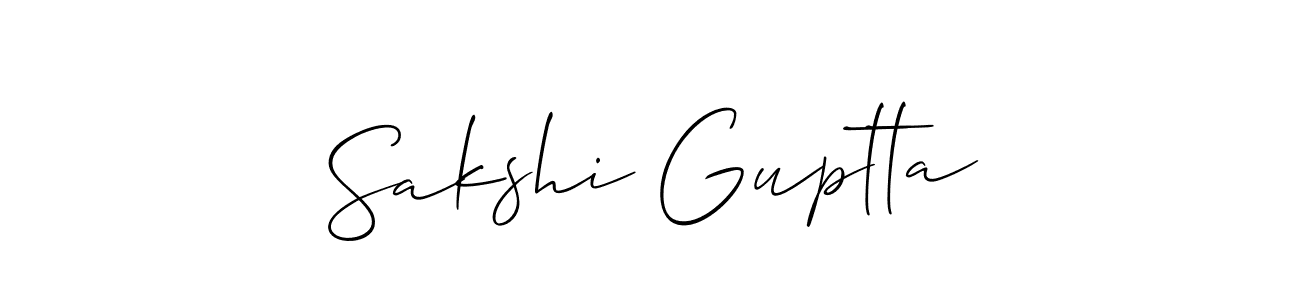 How to make Sakshi Guptta signature? Allison_Script is a professional autograph style. Create handwritten signature for Sakshi Guptta name. Sakshi Guptta signature style 2 images and pictures png