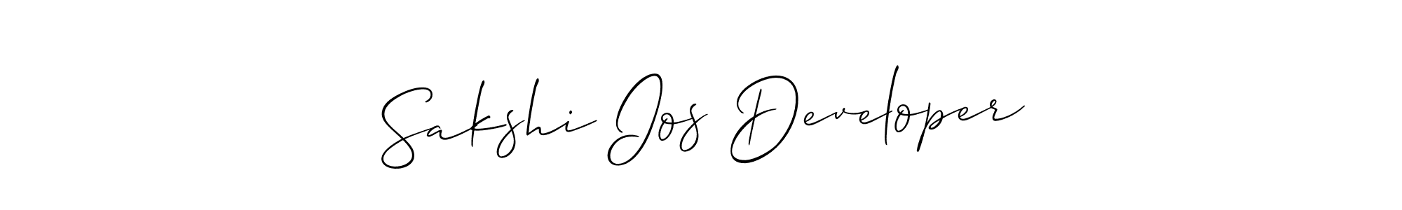 Similarly Allison_Script is the best handwritten signature design. Signature creator online .You can use it as an online autograph creator for name Sakshi Ios Developer. Sakshi Ios Developer signature style 2 images and pictures png