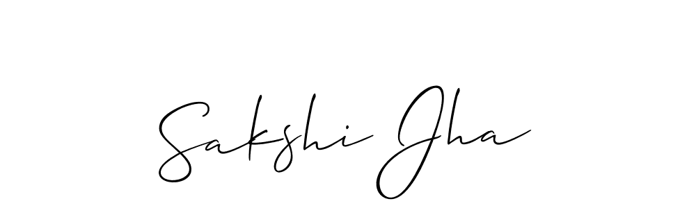 Sakshi Jha stylish signature style. Best Handwritten Sign (Allison_Script) for my name. Handwritten Signature Collection Ideas for my name Sakshi Jha. Sakshi Jha signature style 2 images and pictures png