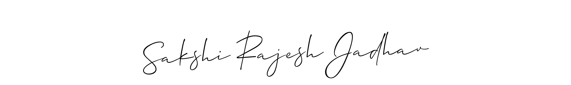 Also we have Sakshi Rajesh Jadhav name is the best signature style. Create professional handwritten signature collection using Allison_Script autograph style. Sakshi Rajesh Jadhav signature style 2 images and pictures png