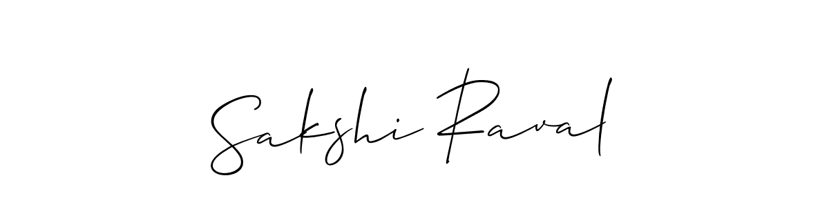 Also we have Sakshi Raval name is the best signature style. Create professional handwritten signature collection using Allison_Script autograph style. Sakshi Raval signature style 2 images and pictures png