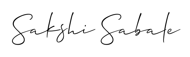 A sleek calligraphic signature for name Sakshi Sabale utilizing Allison_Script styling. Great for adding personal signatures to photos and art. Sakshi Sabale signature style 2 images and pictures png