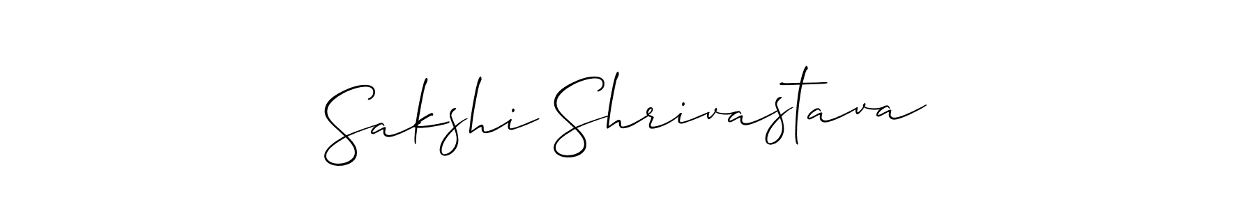 How to make Sakshi Shrivastava name signature. Use Allison_Script style for creating short signs online. This is the latest handwritten sign. Sakshi Shrivastava signature style 2 images and pictures png