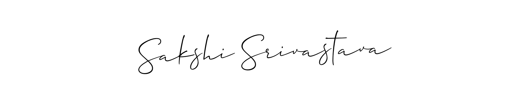 Design your own signature with our free online signature maker. With this signature software, you can create a handwritten (Allison_Script) signature for name Sakshi Srivastava. Sakshi Srivastava signature style 2 images and pictures png