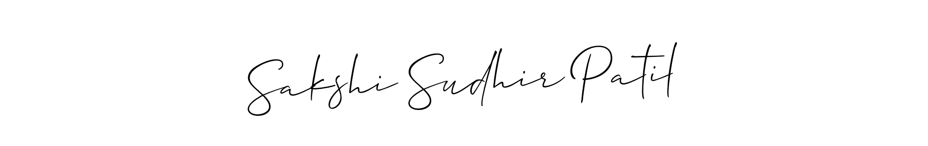 Allison_Script is a professional signature style that is perfect for those who want to add a touch of class to their signature. It is also a great choice for those who want to make their signature more unique. Get Sakshi Sudhir Patil name to fancy signature for free. Sakshi Sudhir Patil signature style 2 images and pictures png