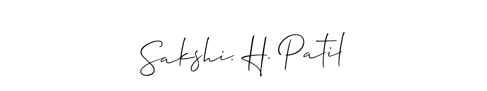 This is the best signature style for the Sakshi. H. Patil name. Also you like these signature font (Allison_Script). Mix name signature. Sakshi. H. Patil signature style 2 images and pictures png