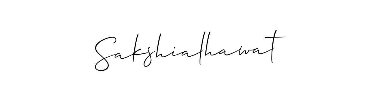 Design your own signature with our free online signature maker. With this signature software, you can create a handwritten (Allison_Script) signature for name Sakshialhawat. Sakshialhawat signature style 2 images and pictures png