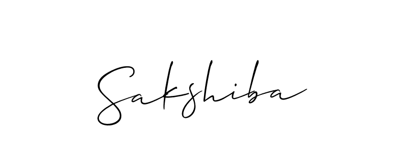 Allison_Script is a professional signature style that is perfect for those who want to add a touch of class to their signature. It is also a great choice for those who want to make their signature more unique. Get Sakshiba name to fancy signature for free. Sakshiba signature style 2 images and pictures png