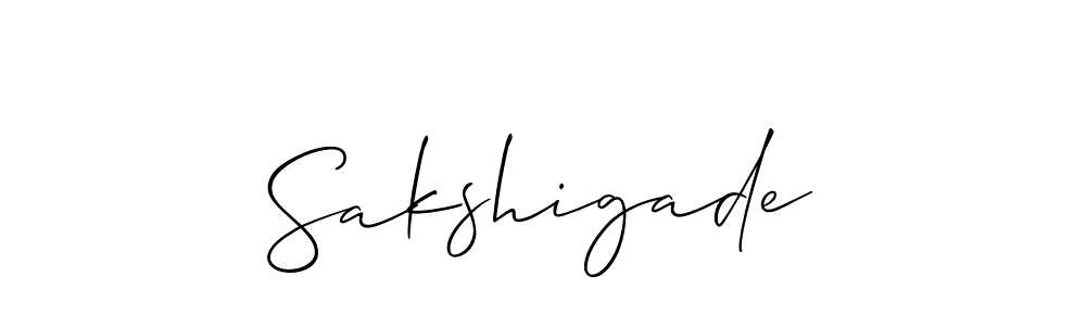 How to make Sakshigade name signature. Use Allison_Script style for creating short signs online. This is the latest handwritten sign. Sakshigade signature style 2 images and pictures png