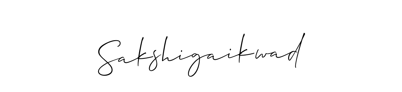 Design your own signature with our free online signature maker. With this signature software, you can create a handwritten (Allison_Script) signature for name Sakshigaikwad. Sakshigaikwad signature style 2 images and pictures png