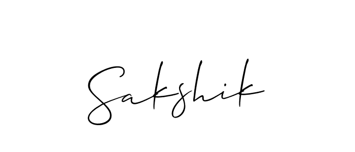 Also we have Sakshik name is the best signature style. Create professional handwritten signature collection using Allison_Script autograph style. Sakshik signature style 2 images and pictures png