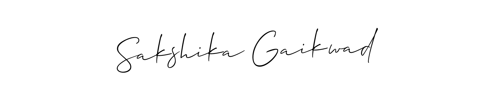Also we have Sakshika Gaikwad name is the best signature style. Create professional handwritten signature collection using Allison_Script autograph style. Sakshika Gaikwad signature style 2 images and pictures png