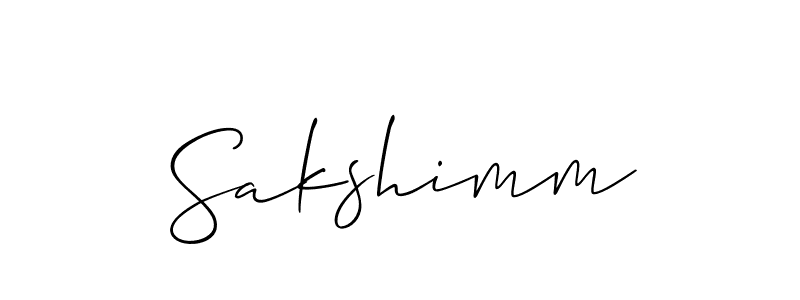 How to make Sakshimm signature? Allison_Script is a professional autograph style. Create handwritten signature for Sakshimm name. Sakshimm signature style 2 images and pictures png