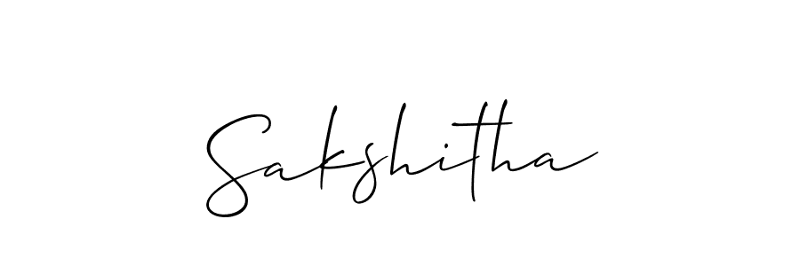 Create a beautiful signature design for name Sakshitha. With this signature (Allison_Script) fonts, you can make a handwritten signature for free. Sakshitha signature style 2 images and pictures png