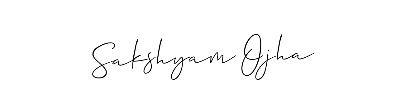 How to make Sakshyam Ojha name signature. Use Allison_Script style for creating short signs online. This is the latest handwritten sign. Sakshyam Ojha signature style 2 images and pictures png