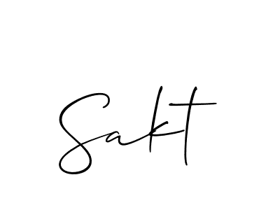 Use a signature maker to create a handwritten signature online. With this signature software, you can design (Allison_Script) your own signature for name Sakt. Sakt signature style 2 images and pictures png