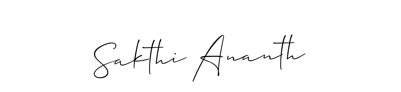 How to make Sakthi Ananth signature? Allison_Script is a professional autograph style. Create handwritten signature for Sakthi Ananth name. Sakthi Ananth signature style 2 images and pictures png