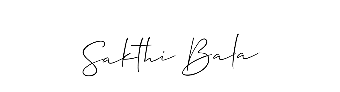 It looks lik you need a new signature style for name Sakthi Bala. Design unique handwritten (Allison_Script) signature with our free signature maker in just a few clicks. Sakthi Bala signature style 2 images and pictures png