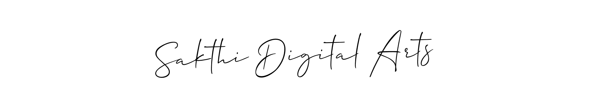 How to make Sakthi Digital Arts name signature. Use Allison_Script style for creating short signs online. This is the latest handwritten sign. Sakthi Digital Arts signature style 2 images and pictures png