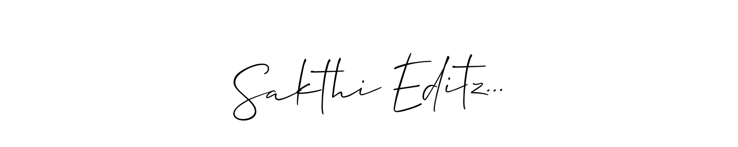 Also You can easily find your signature by using the search form. We will create Sakthi Editz... name handwritten signature images for you free of cost using Allison_Script sign style. Sakthi Editz... signature style 2 images and pictures png